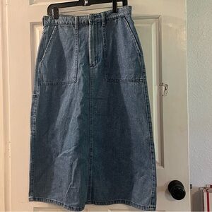 Vans Blue Denim Pencil Skirt